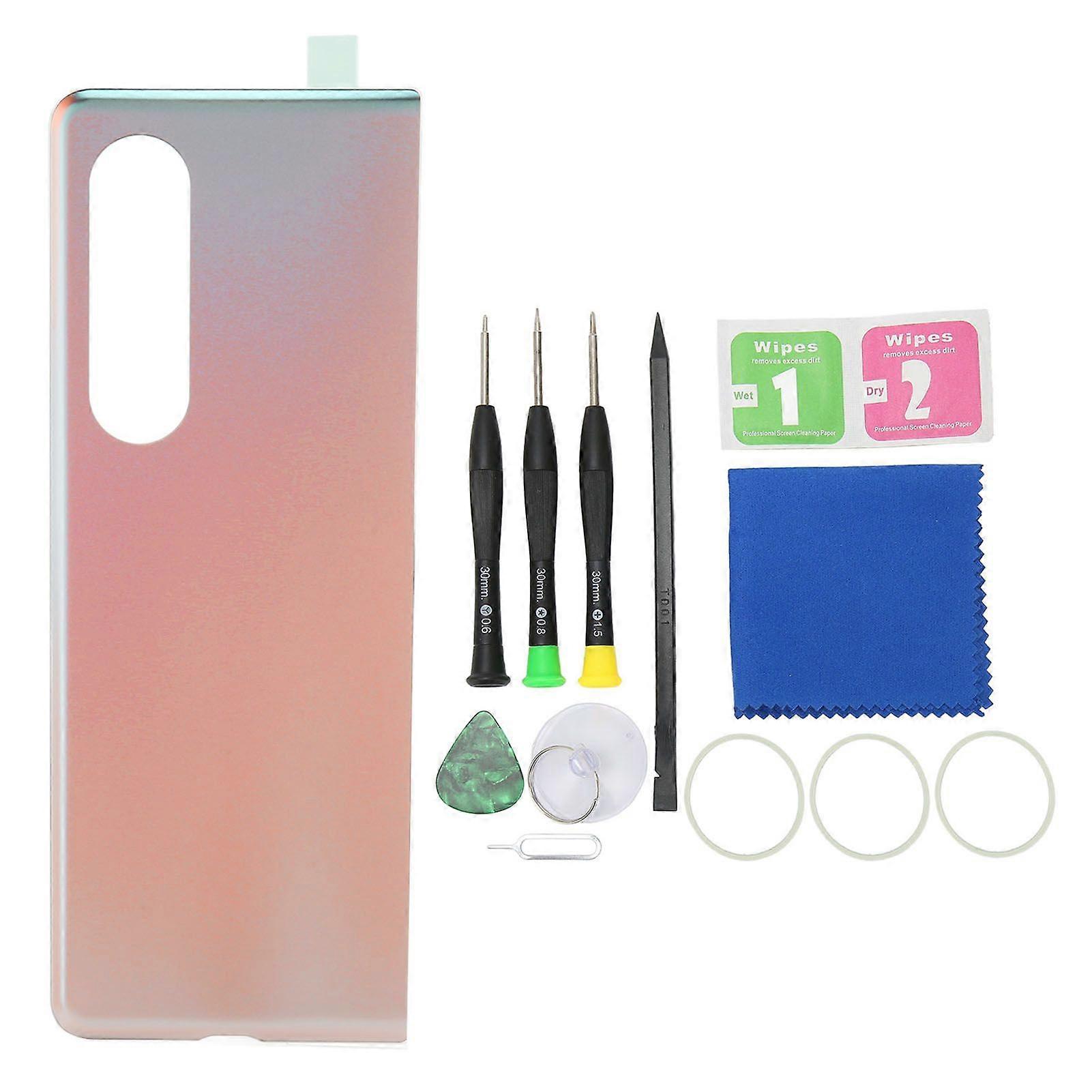 Phone Rear Glass Cover Easy Installation Replacement Back Glass with Repair Tools for Samsung Galaxy Z Fold 3 SM F926 Silver