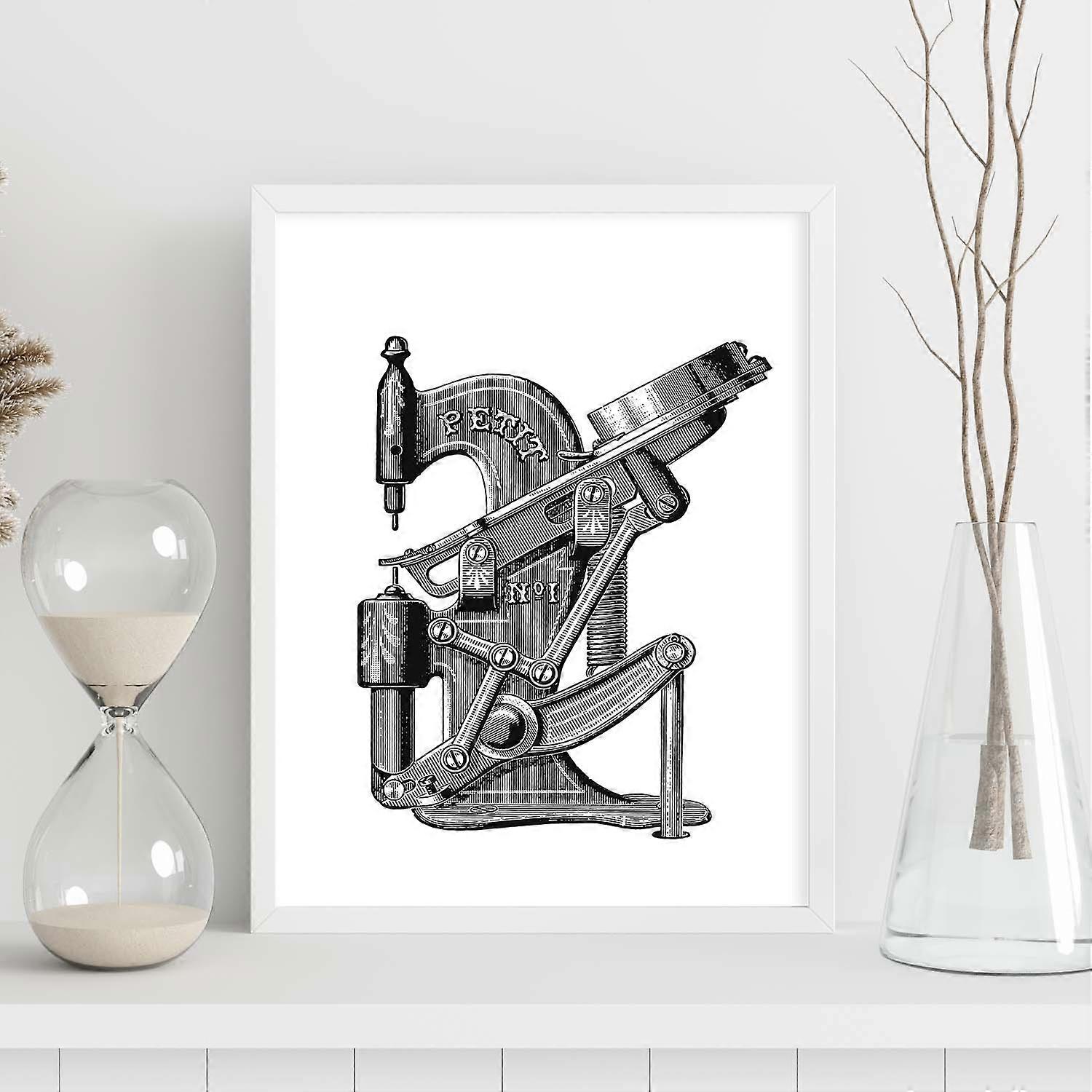 Impression de machine à coudre vintage