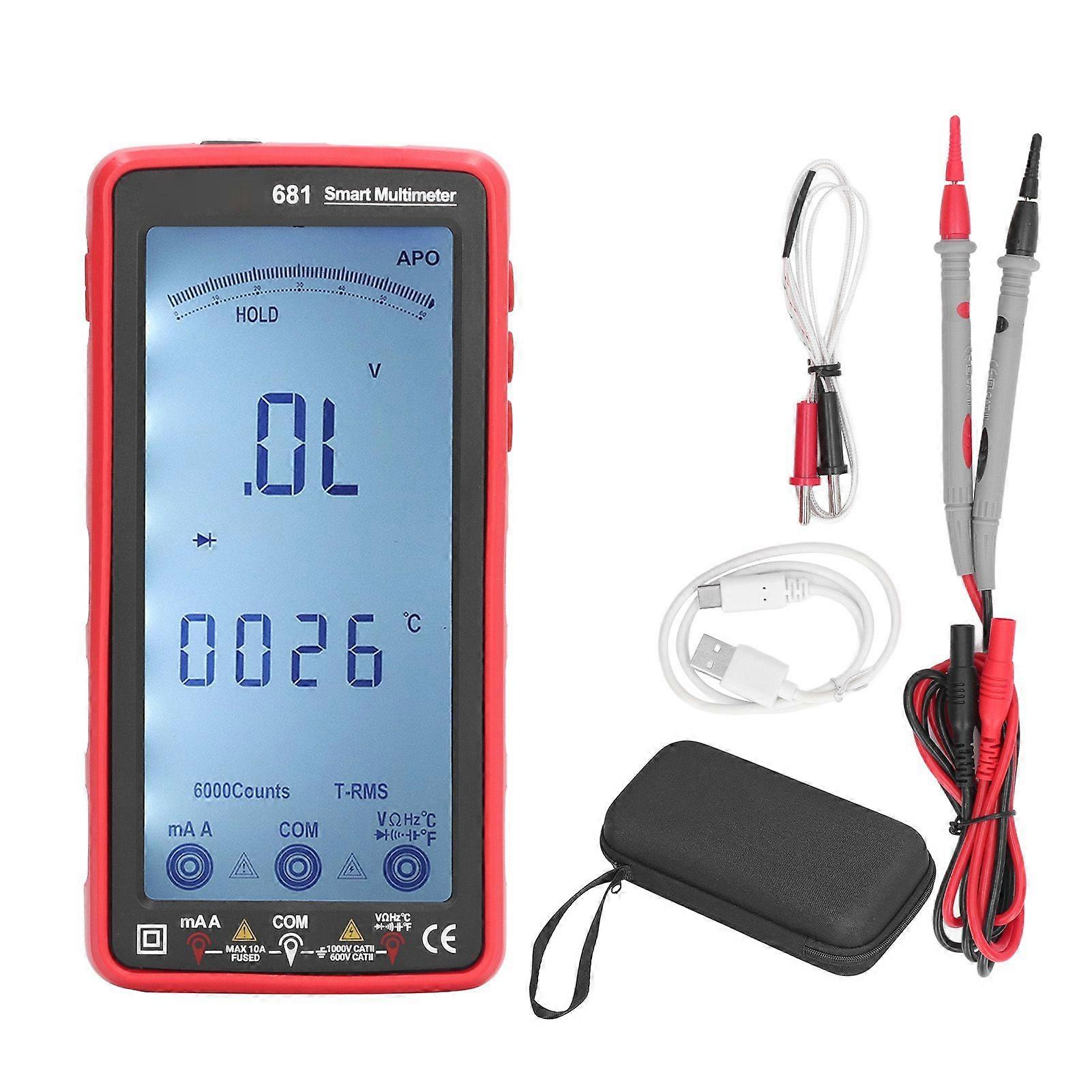 NCV Non Contact Multimeter Anti Burning Automatic LCD Full Screen Intelligent Multimeter Volt Amp Meter