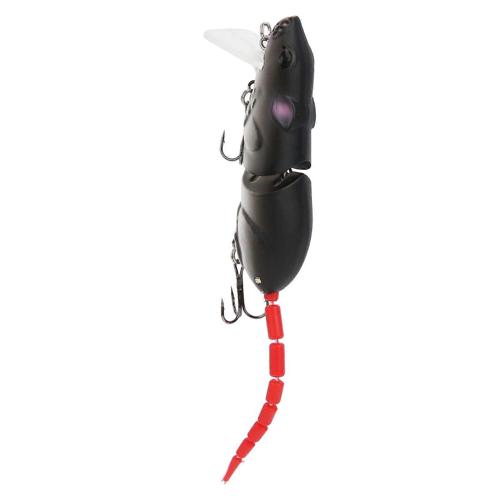 Artificial Simulation Mouse Shape Lure Bait Fishing Accessories with Treble Hooks