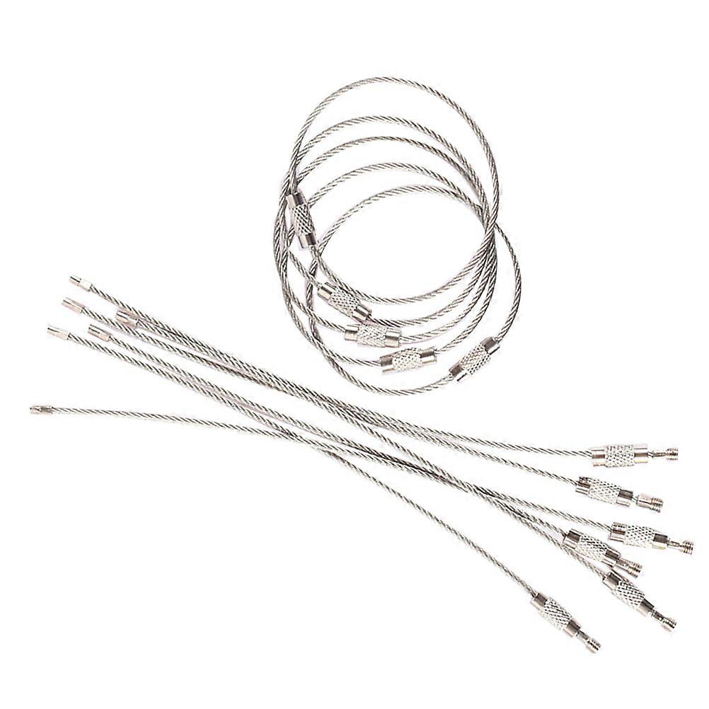 Steel Wire Keychains for Key Holding 40Pcs Durable Luggage Tag Keepers
