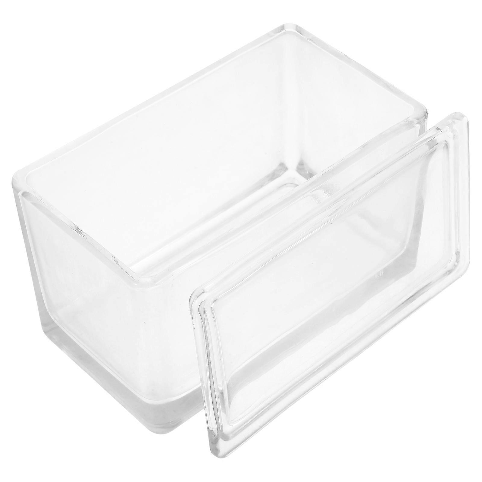 Transparent Microscope Jars Glass Dyeing Case for Storage Empty 60-Slide Rack