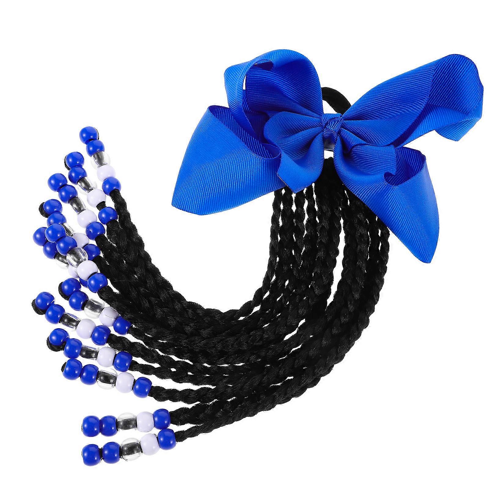 Kids Braided Ponytail Hair Extensions with Bowknot Decoration 4Pcs