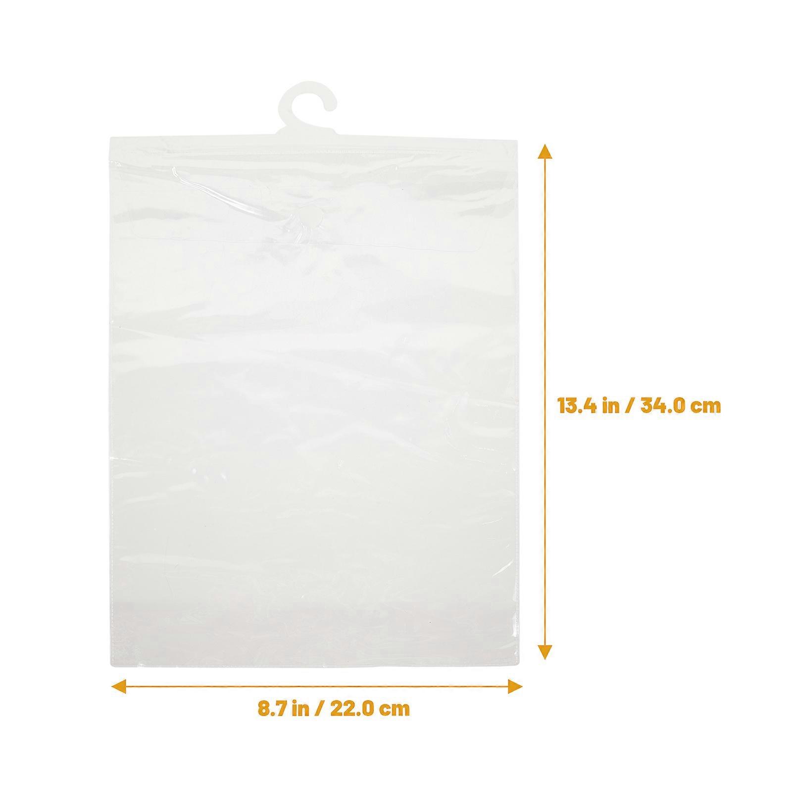Plastic Hanging Storage Bags with Hooks for Storage 50Pcs Clear