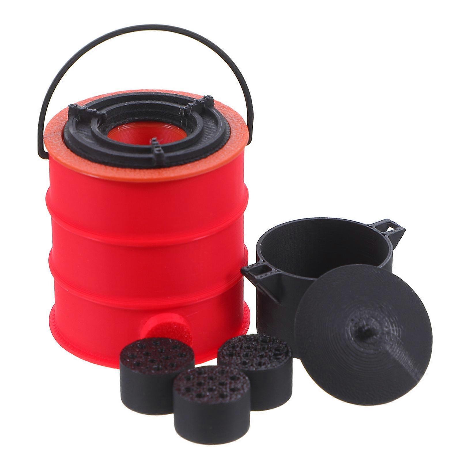 Mini Stove Model Dollhouse Decor Compact Shape Red Pla Material Realistic Effect 1 Set