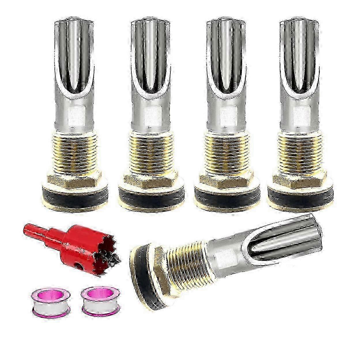 5 Pcs Pig Nipple Waterer for Barrel Kit Automatic Pig Nipple Drinker Hog Drinker Feeder with Brass