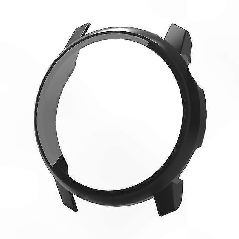 Rugged Hard Shell Case with Tempered Glass Screen Guard for GPS Smartwatch - Protective Housing Cover