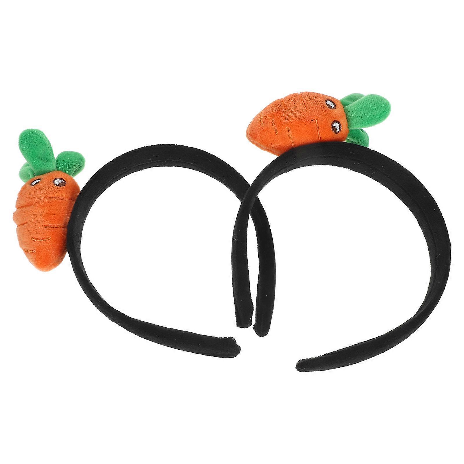 Cute Plush Carrot Headband for Decoration with 6Pcs for Kids and Adults
