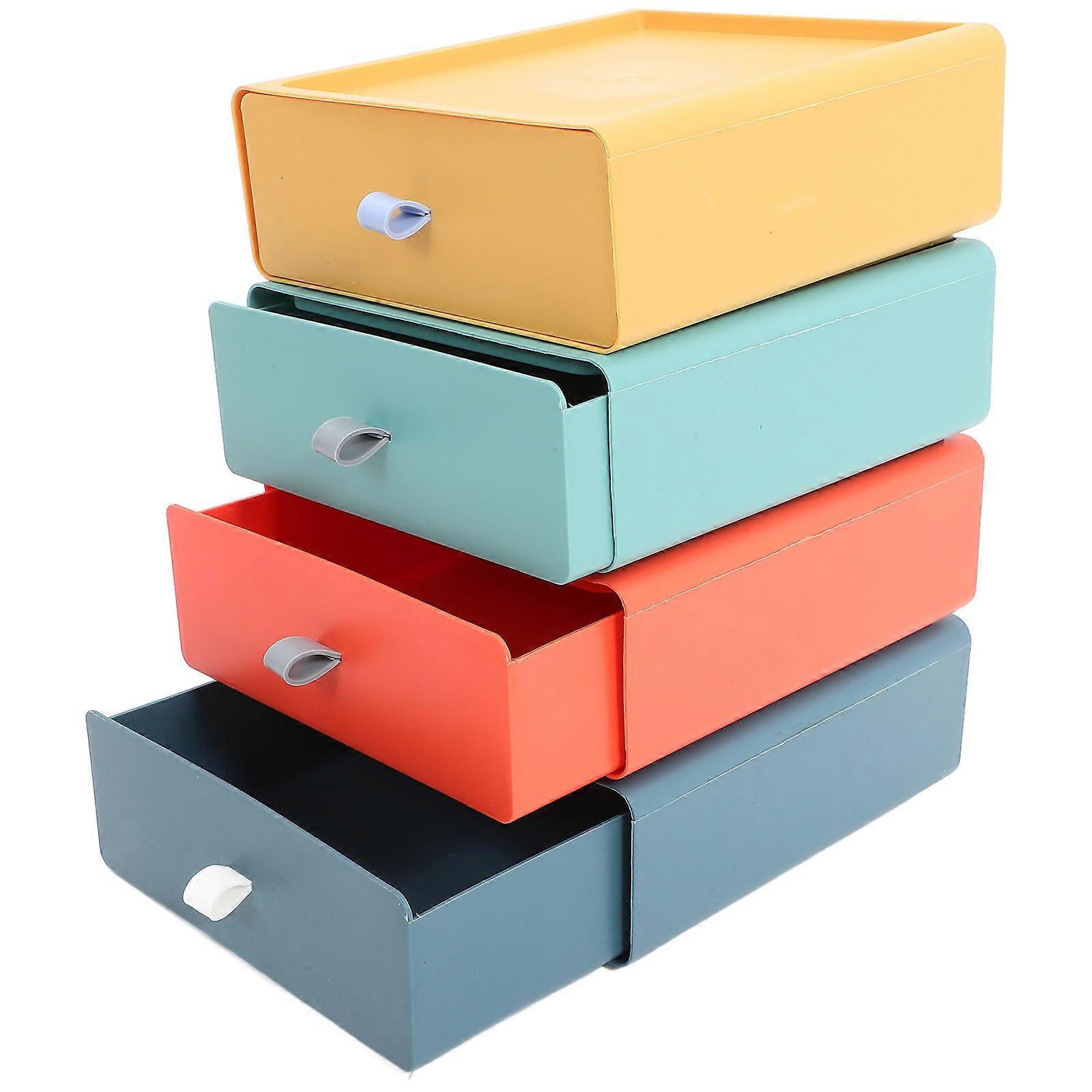 Plastic Sorting Box Drawer for Household Storage Use 4Pcs Set