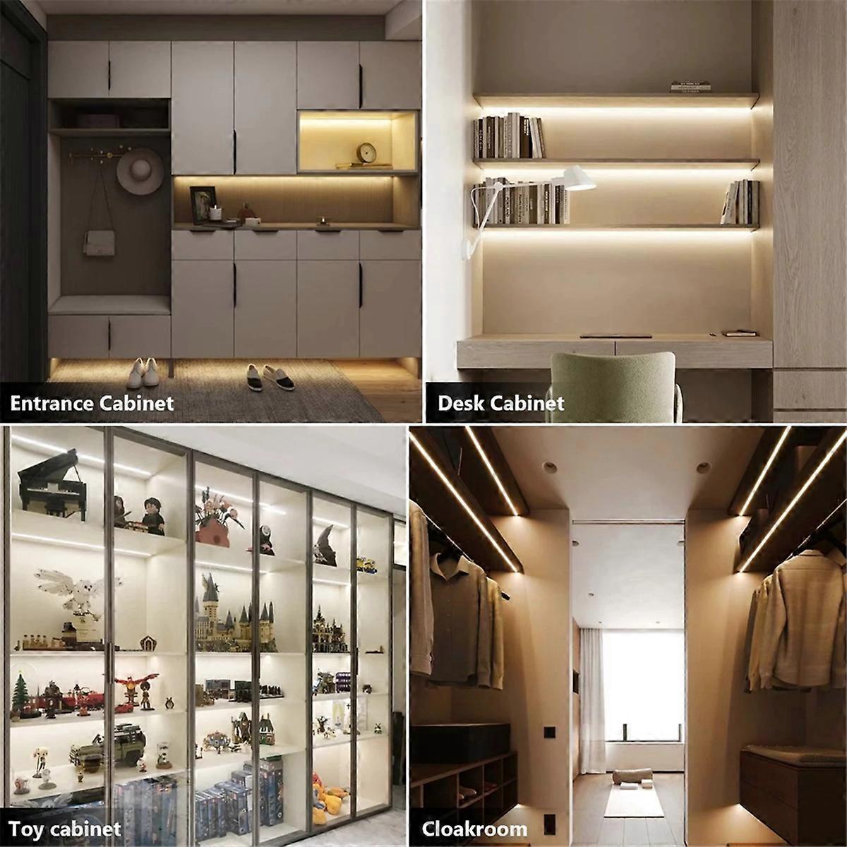 Touch Sensor Under Cabinet Light Dimmable COB LED Strip ,EU Plug