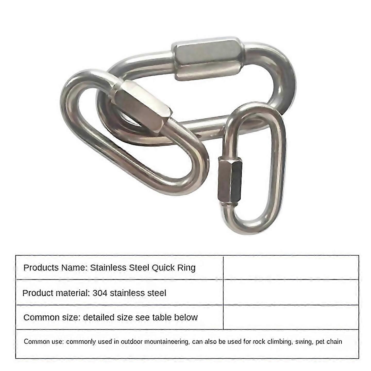 For 304 Stainless Steel Connecting Ring Quick Chain Connecting Ringm4