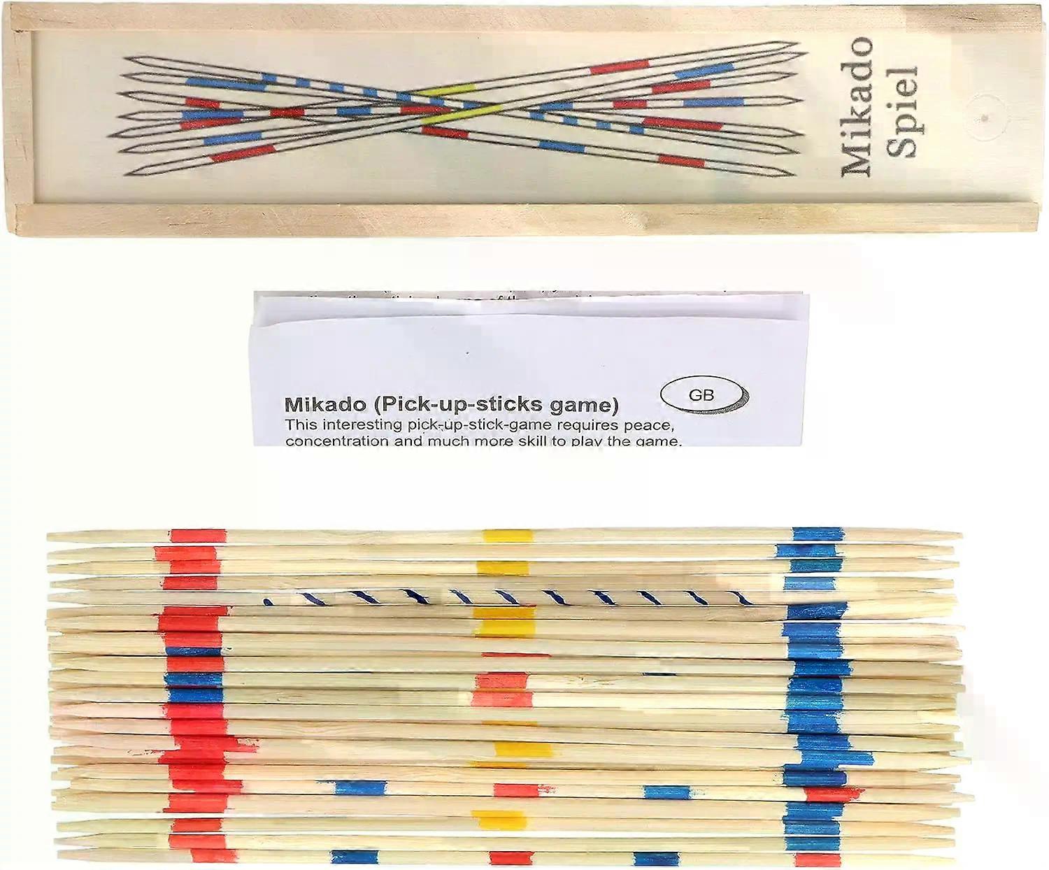 1pcs Wooden Classic Pick Up Sticks Game with Instruction Development Learning Toy for Kids Children Gift Party Favor Family Game