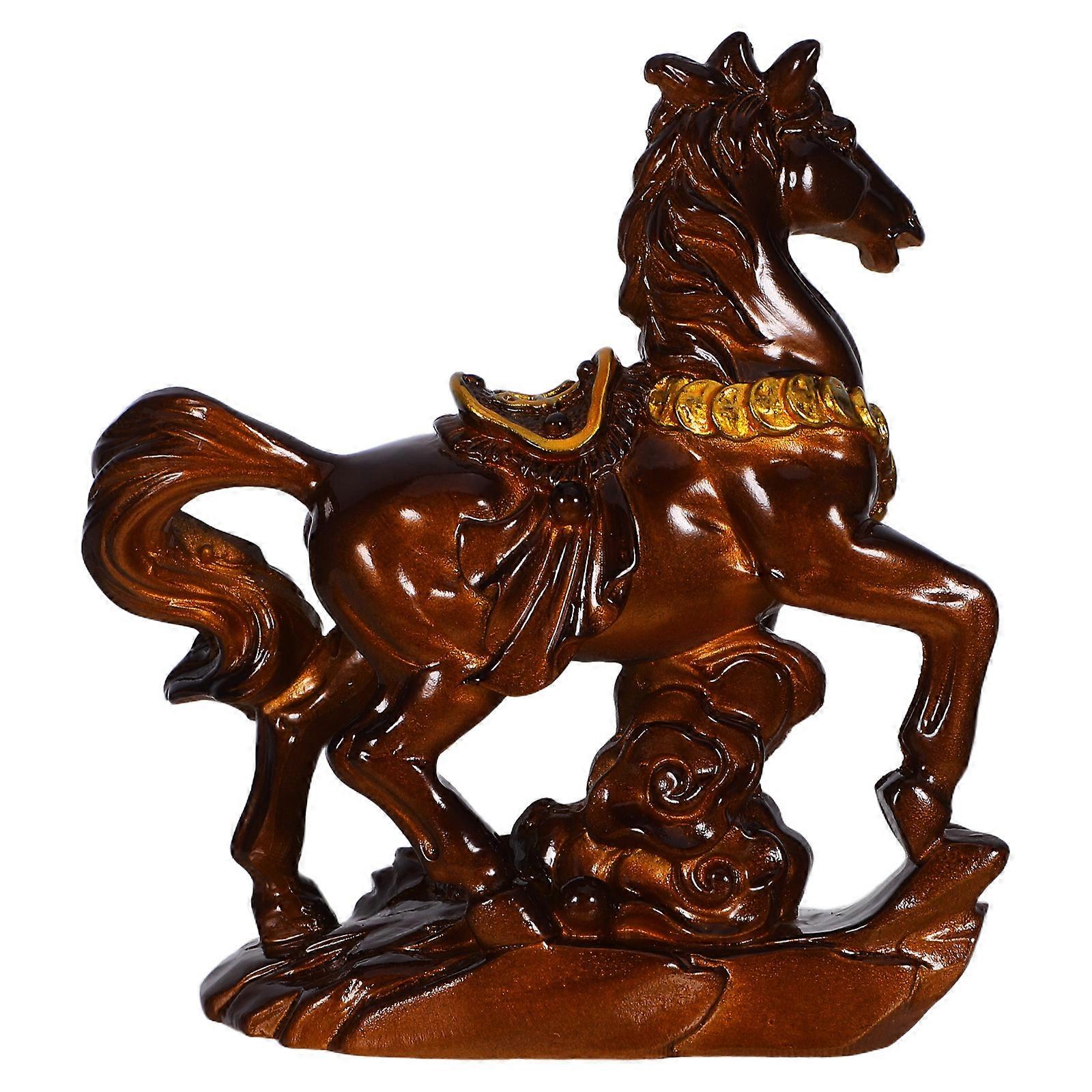 Tea Ceremony Color Changing Resin Horse Figurine for Desk Ornament