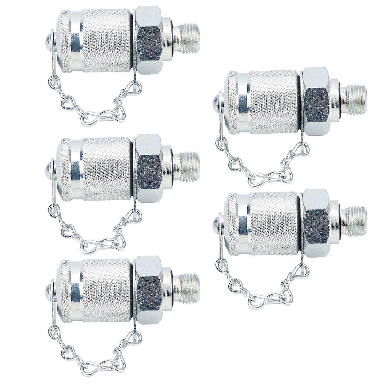 5Pcs Hydraulic Testing Adapter Thread Test Coupling Connectors Pressure Measuring PT/PPTM10 x 1