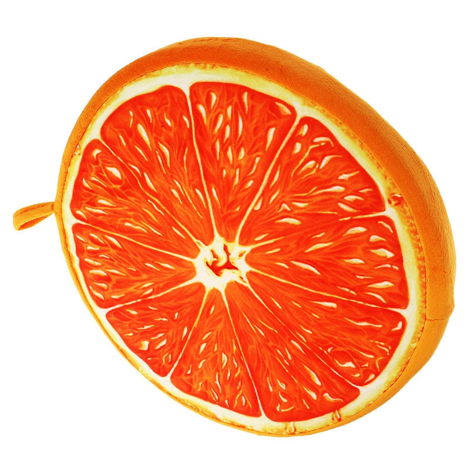 Fruit Seat Cushion Pillow for Sitting 6Pcs Soft Orange Plush Decoration