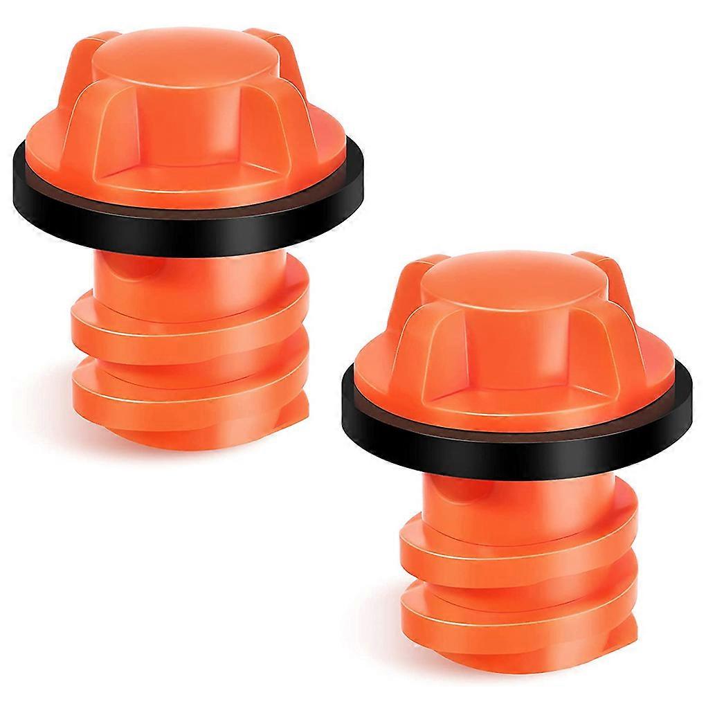 Pack of 2 Fishing Cooler Boxes Water Draining Stopper Replacing Part Orange