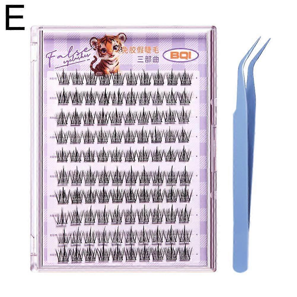 Glue Free Self Adhesive False Eyelashes 10 Pairs Natural Look Easy Apply Beginner Friendly Cluster Lashes