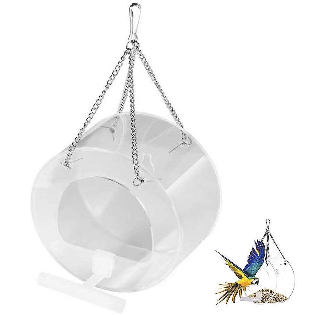 Window Bird House Clear Bird Feeder for Birds 4Pcs Outdoor Hanging
