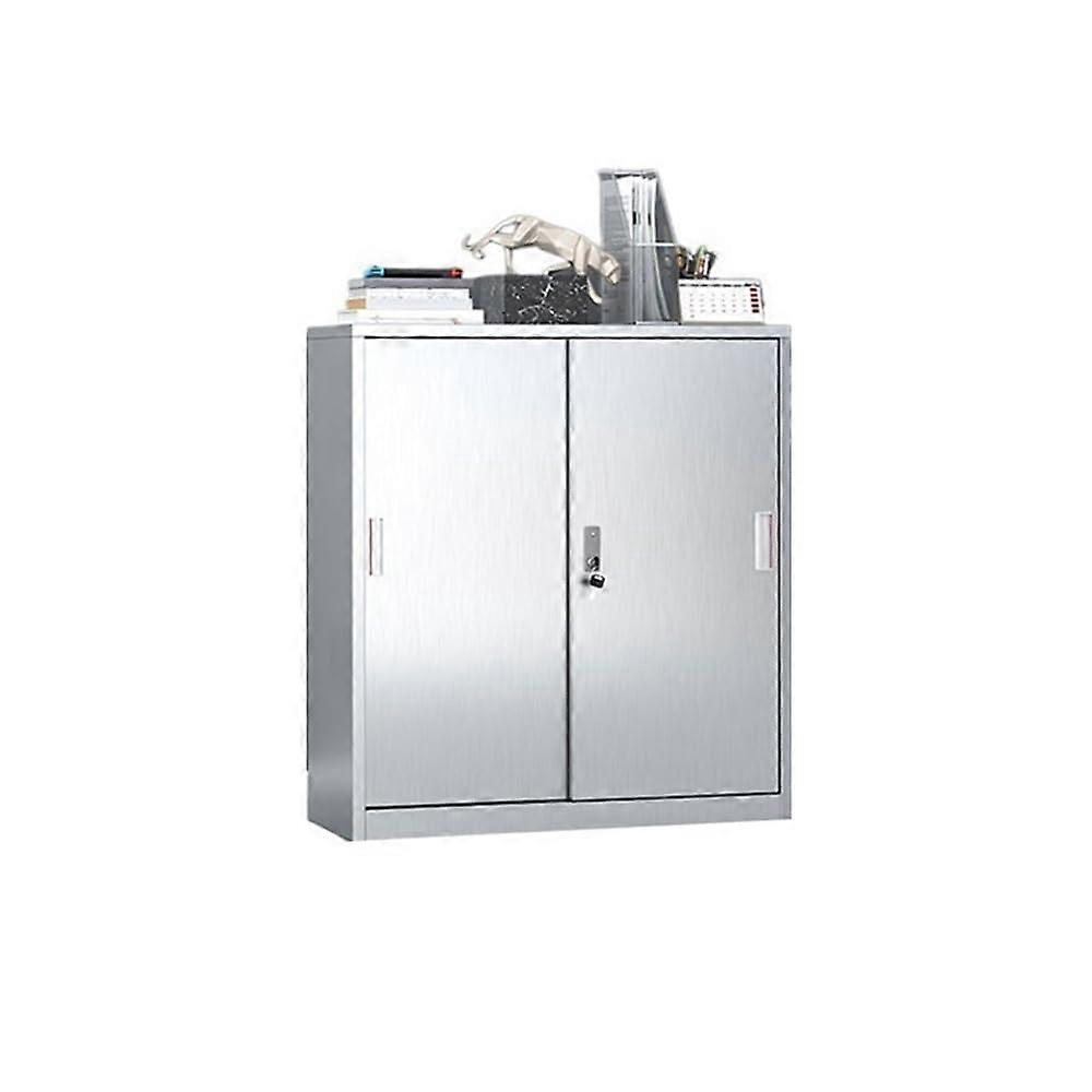 File Cabinet 304 Stainless Steel With Lock Large Capacity Office File Storage Data Storage Cabinet