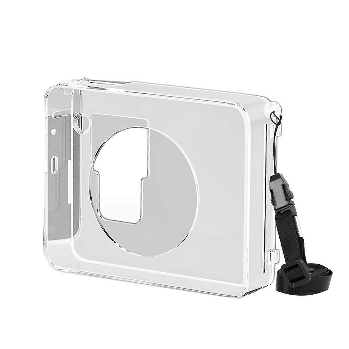 For Mini Lens 3 Retro 4 Clear Case, 2-in-1 Digital Camera Case, Removable Shoulder Strap, Suitable for C300R