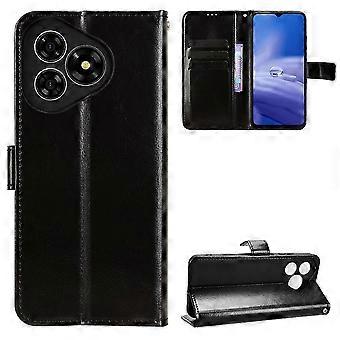 Compatible For Ulefone Note 19 PU Leather Case with Strap Crazy Horse Texture Phone Wallet Cover