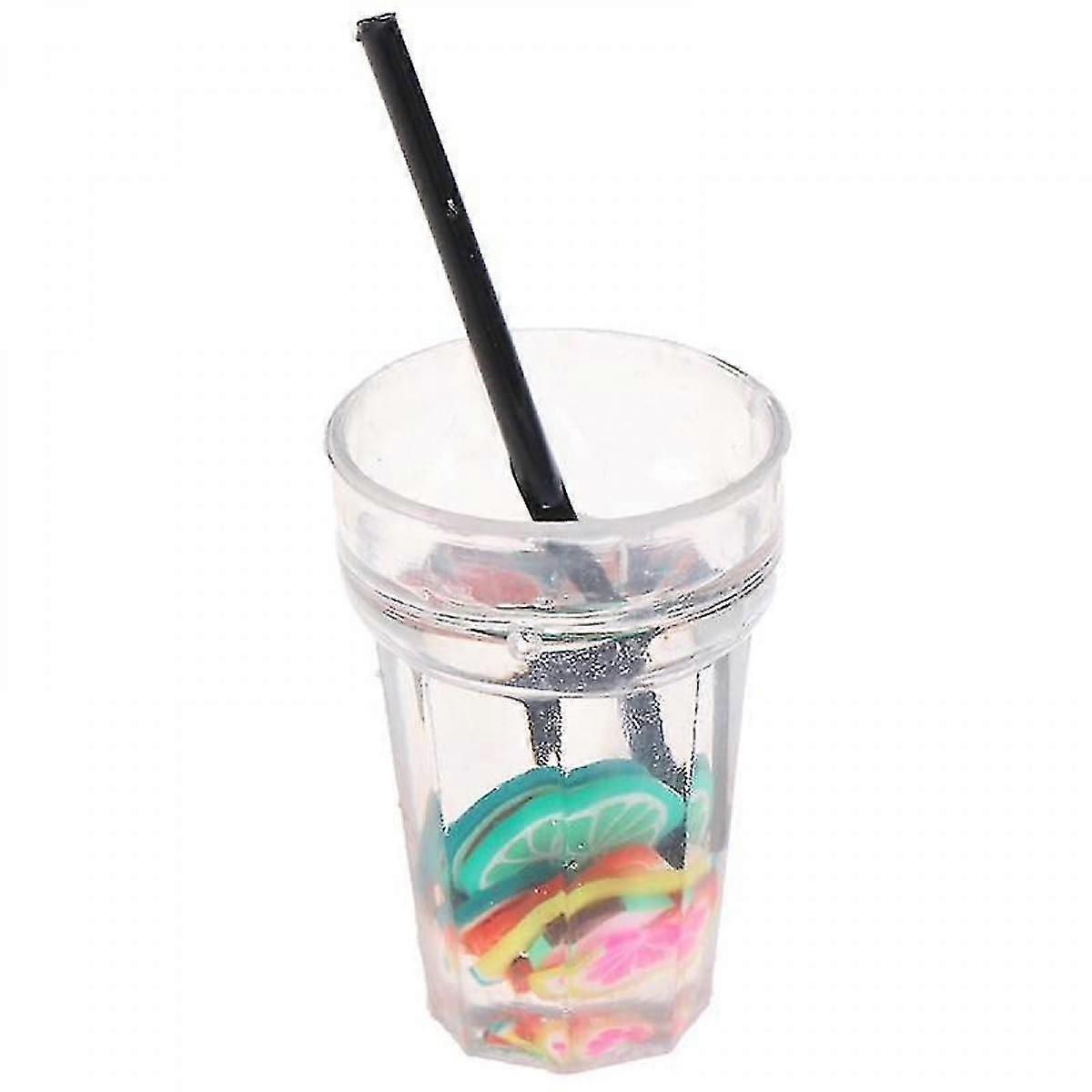 White Miniature Resin Fruit Bottle For Dollhouse Simulation Drinks