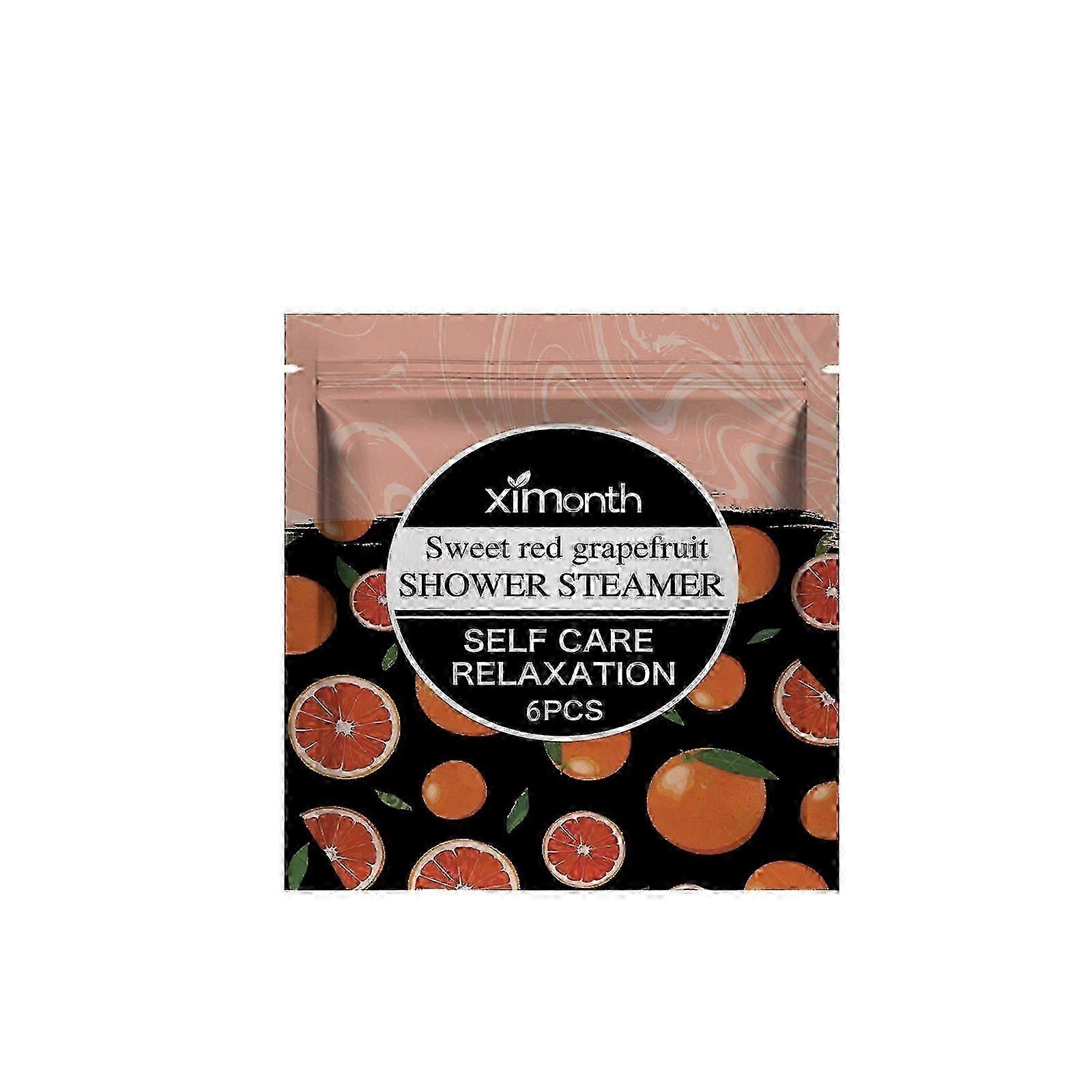 Aromatherapy Shower Tablets - Refreshing Sweet Red Grapefruit Scent for Relaxation & Deep Clean - 6pcs