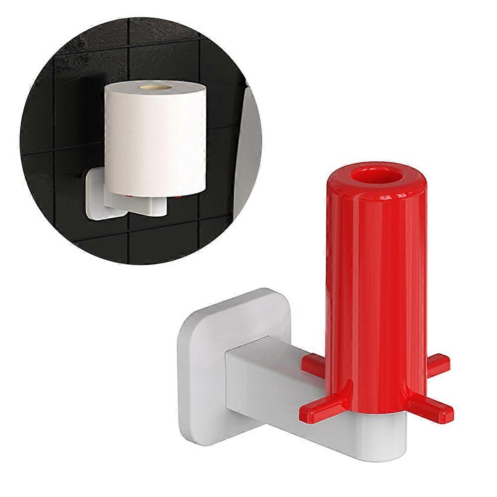 Contemporary Roll Paper Holder 3Pcs White Red Anti-slip Kitchen Tissue Holder For Kitchen Use Featuring Detachable Design And Tear Roll Function