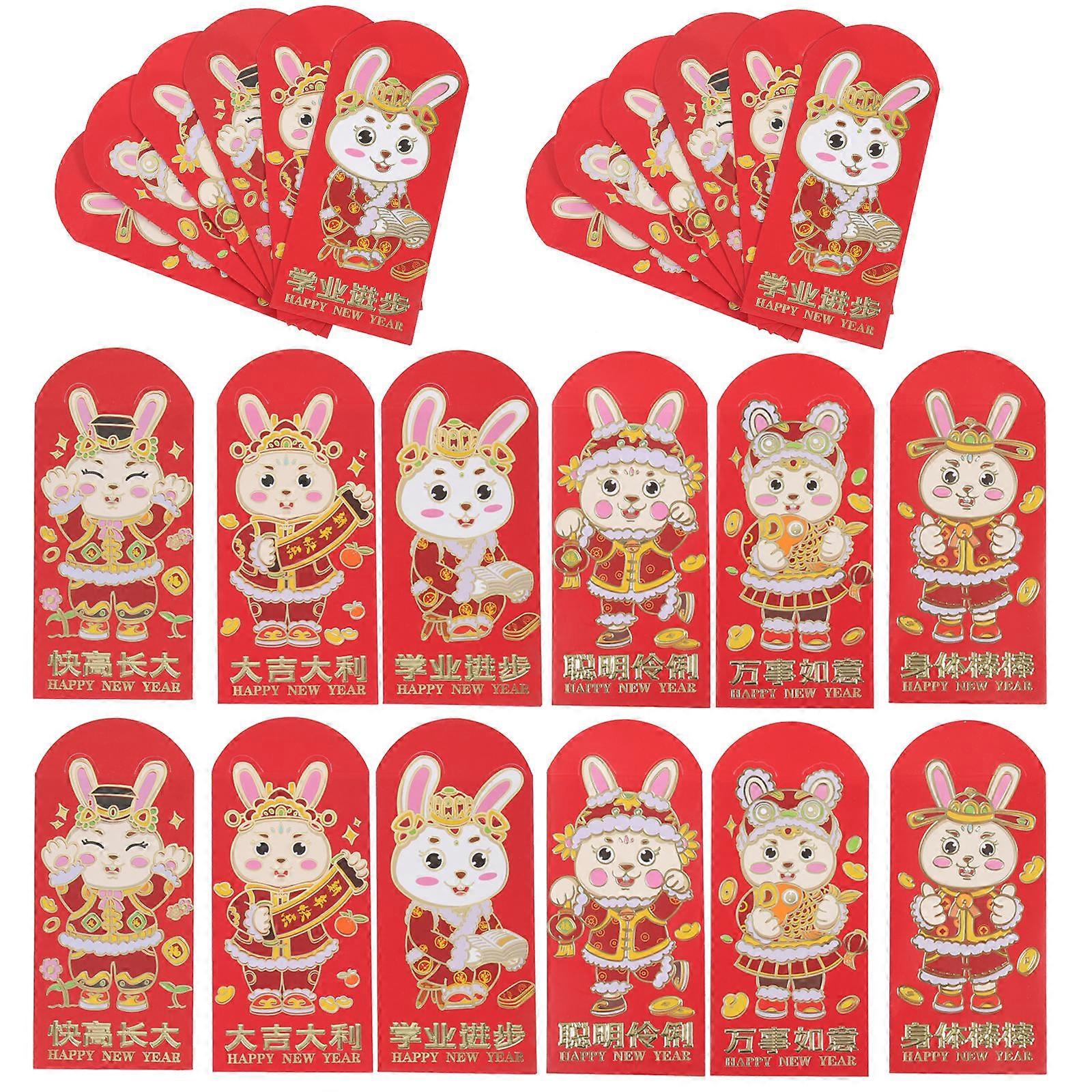 Chinese Style Red Envelopes Money Packet for New Year 72Pcs Collection