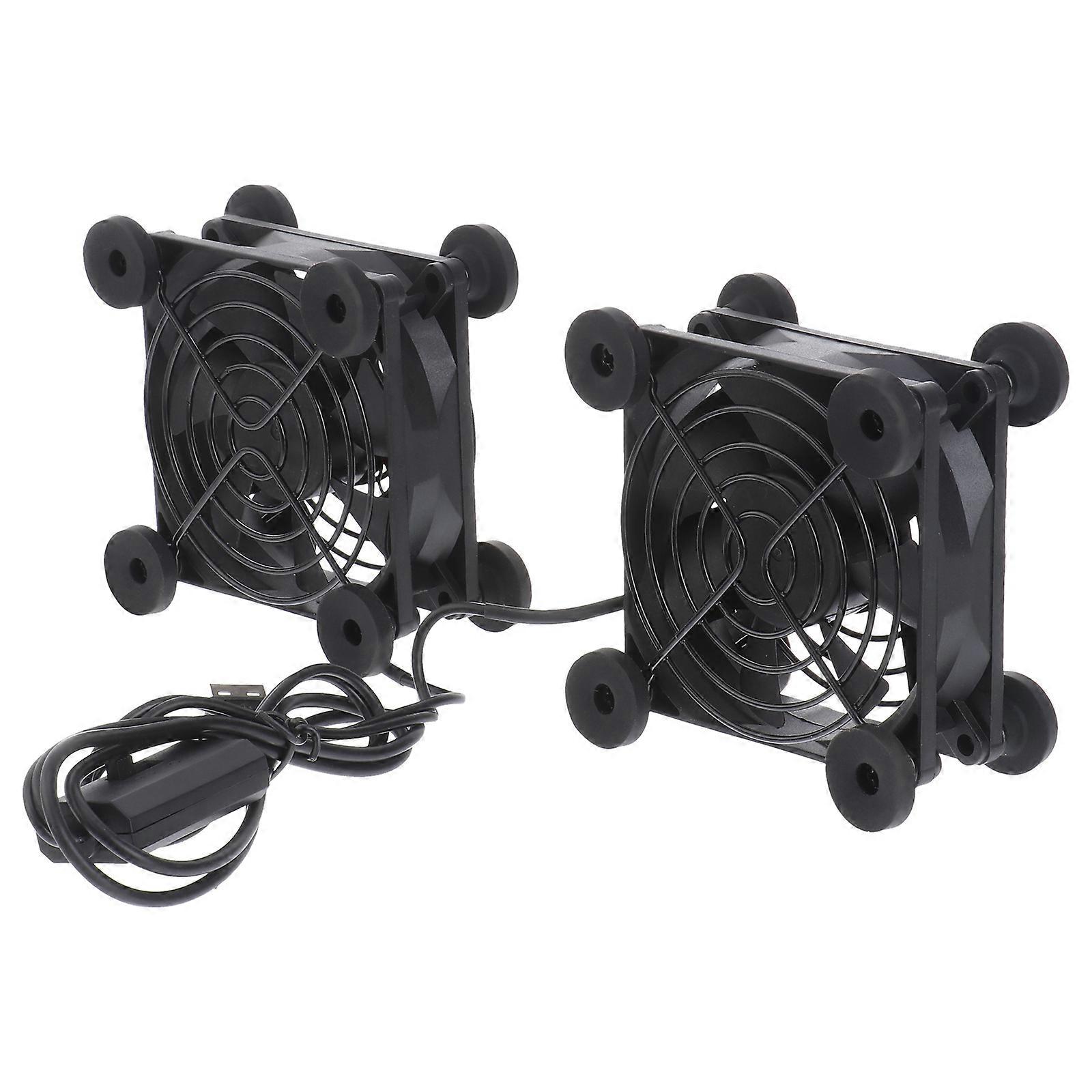 Cooling Fan for Router USB Radiator Fan 3Pcs Mute Radiator Cooler Set