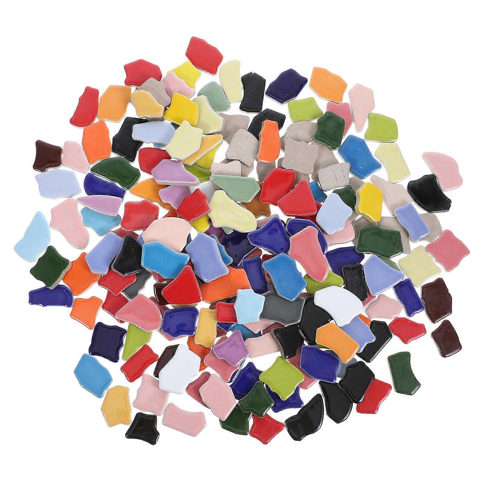 DIY Ceramic Tiles for Crafts 2Pcs Mosaic Patches with