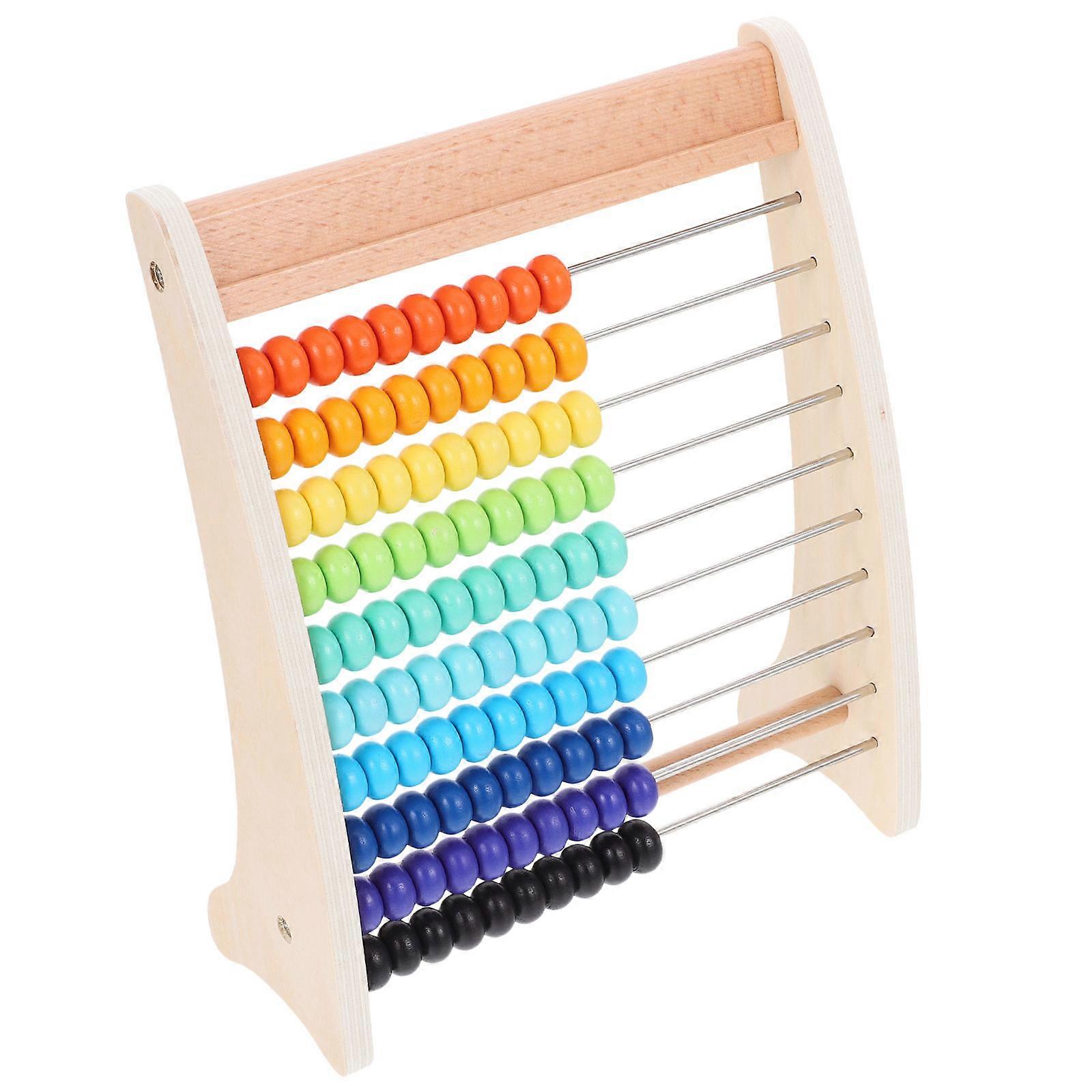 Vintage Design Abacus 2 Set Of Children Calculation Wood Bead Math Cognition Plaything Ideal For Daily Learning And Gift Occasions