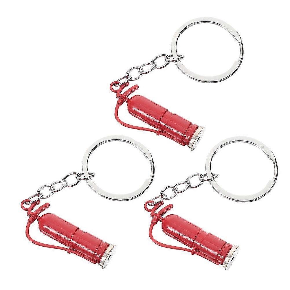 Alloy Firefighter Keychain 3D Mini Fire Extinguisher for Hanging Keys 15Pcs