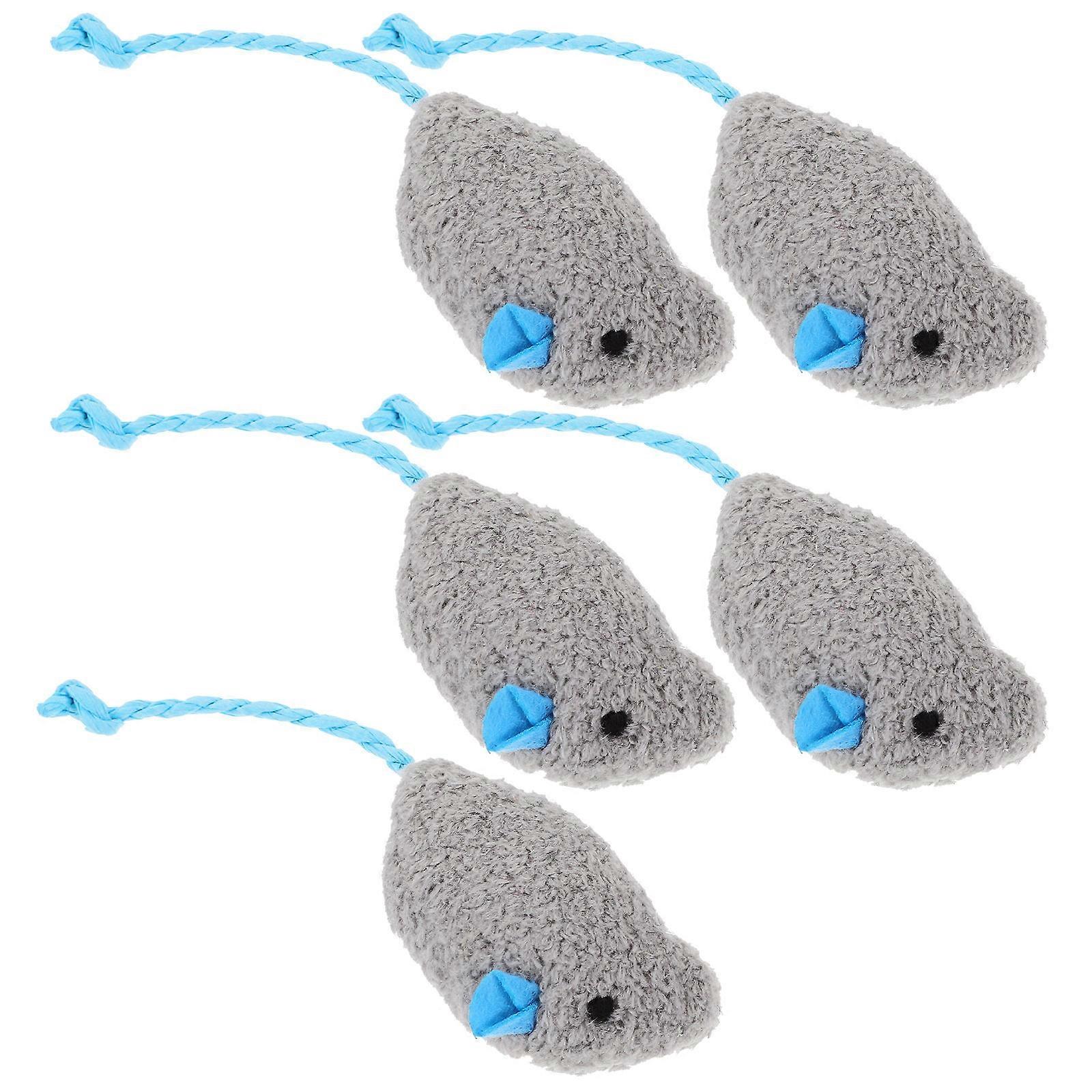 25 Pcs Soft Plush Mouse Shaped Toys For Cats Designed For Playing And Chewing Activities