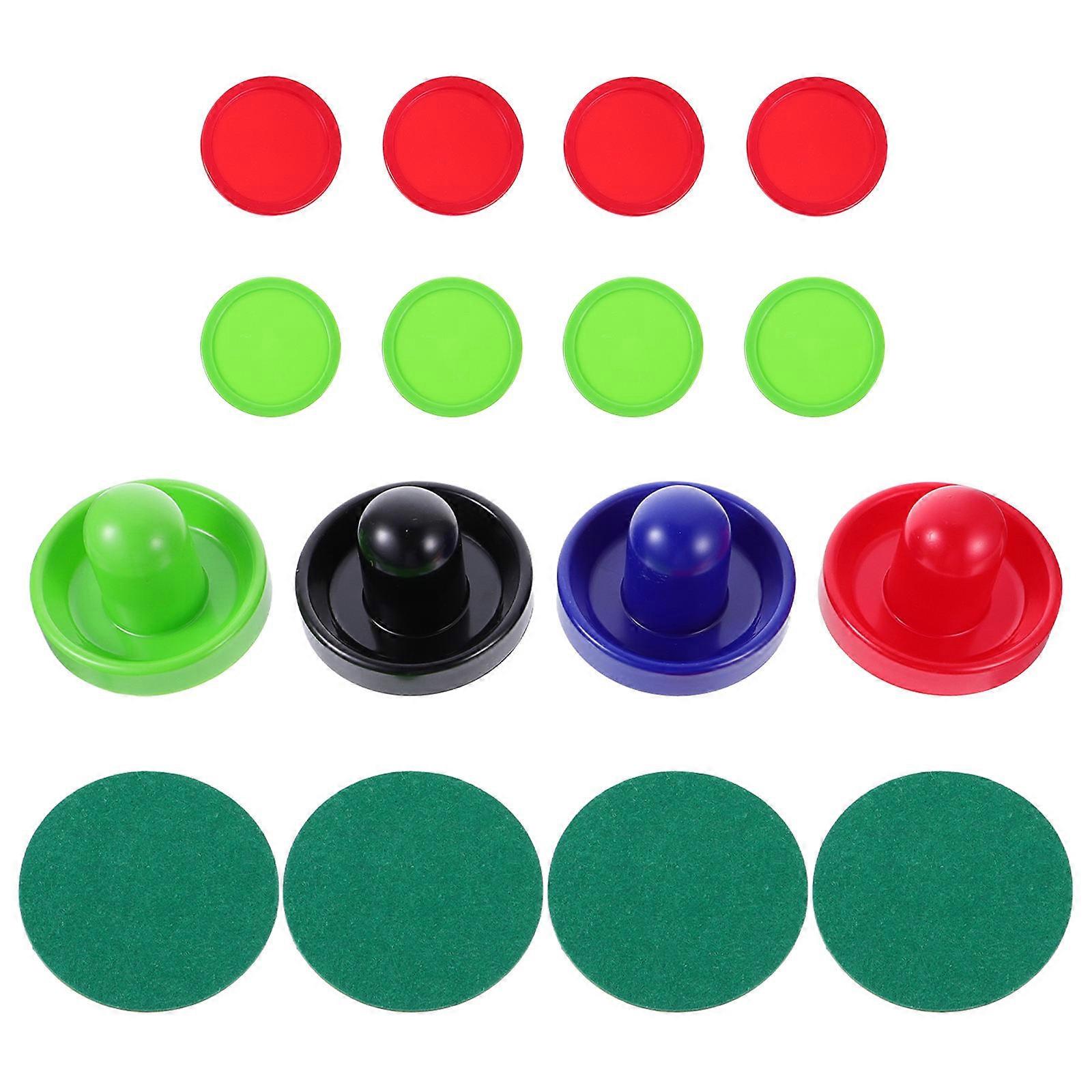 Air Hockey Table Accessories Set with Pushers and Pucks for Replacement 2Sets