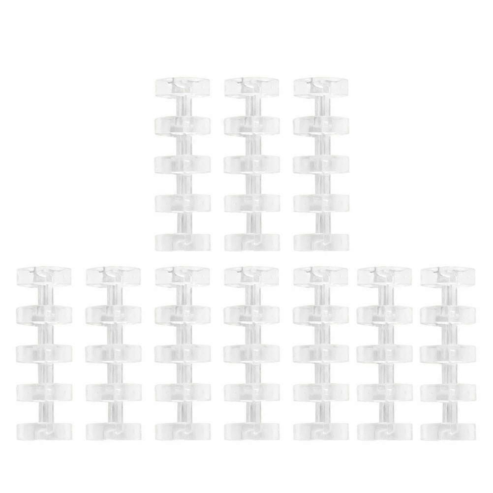 File Binder Five-Hole Binder Clips for Books 20Pcs Transparent Collection