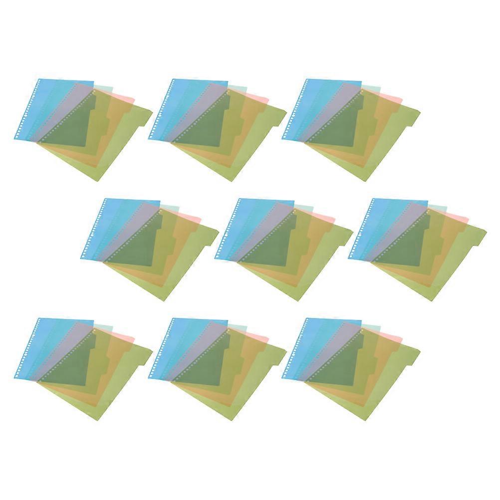Plastic Tab Dividers For Notebooks Organizing Binder Writable Tabs 25.5X19.5X0.01CM Quick Reference 44Pcs
