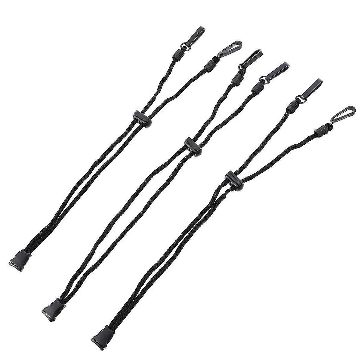 Rope Belt for Mask Mask Cord Extension for Hanging 6Pcs Adjustable Black