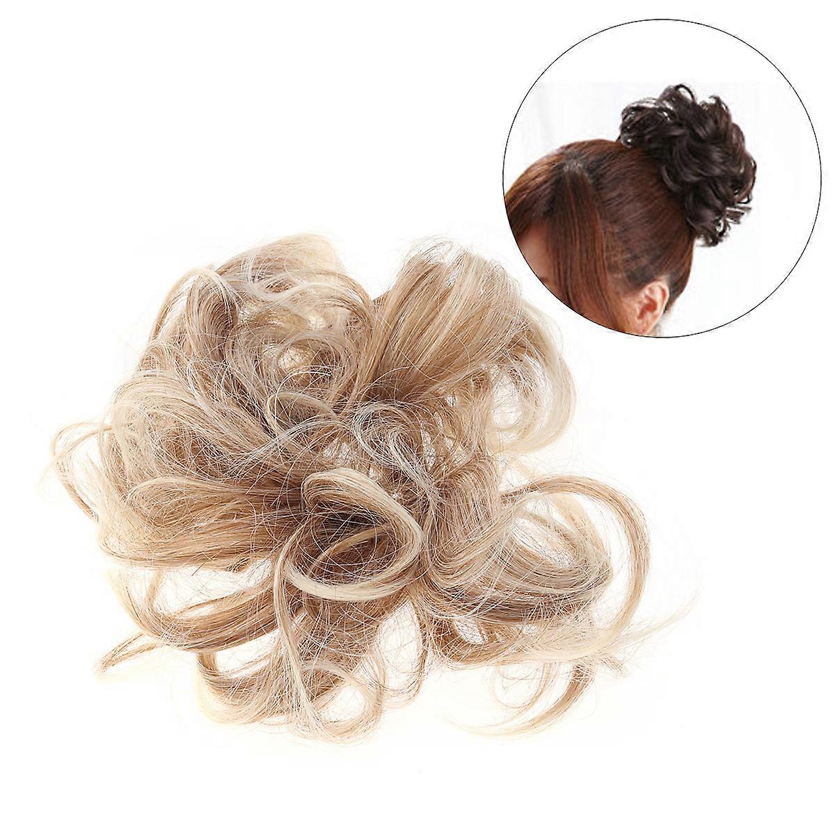 Hair Pieces For Women Ponytail Synthetic Fabre Elastic Wave Curly For Ball 1Pack