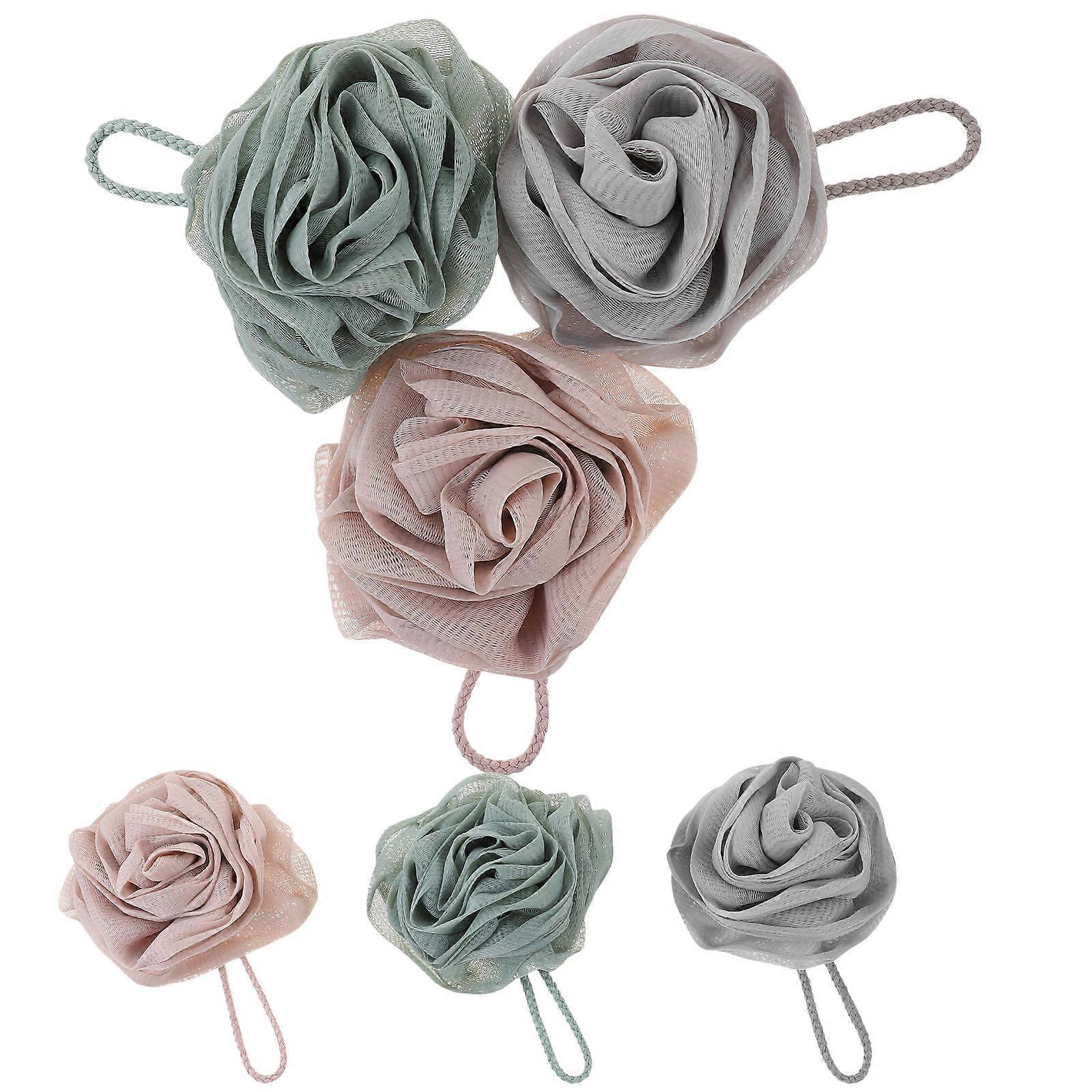 Body Loofah Bath Balls for Shower Use 12Pcs Assorted Color Pe Exfoliating Scrubber