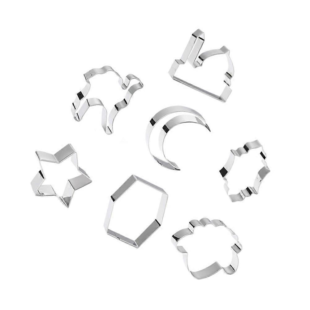 DIY Cookie Mold Stainless Shape for 7Pcs Biscuit Cutters