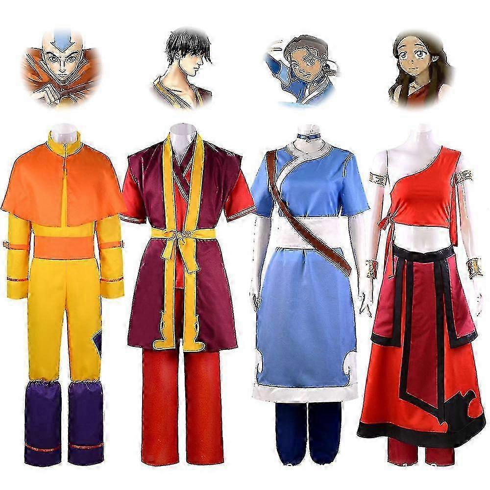 Avatar The Last Airbender Zuko Katara Bumi Aang Cosplay Kostüm