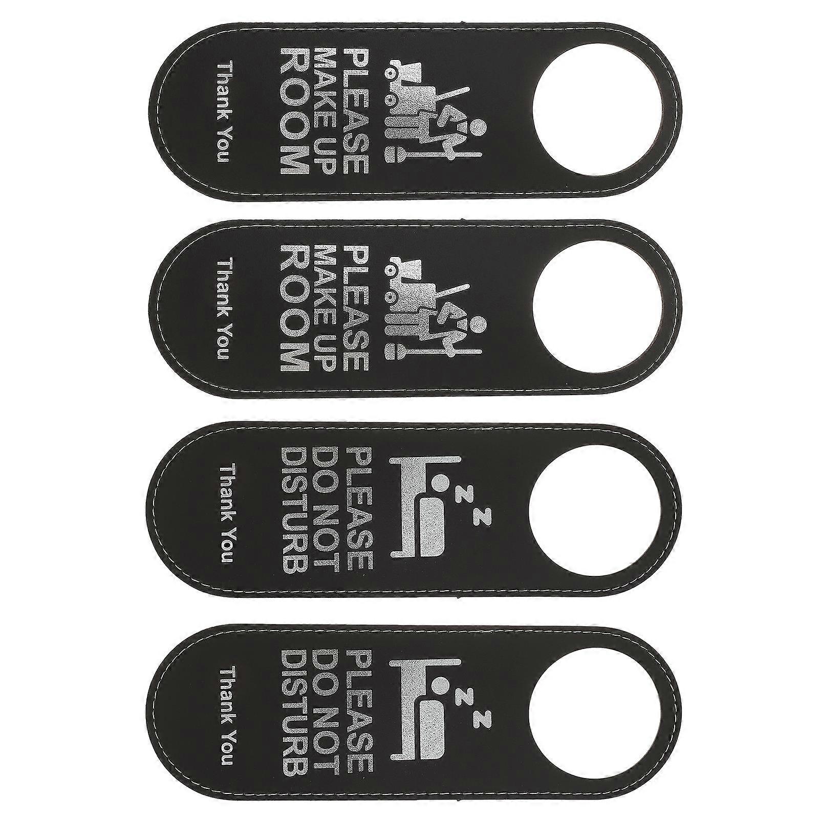 Double-Sided Do Not Disturb Door Hanger Signs for Hotel Use 12Pcs
