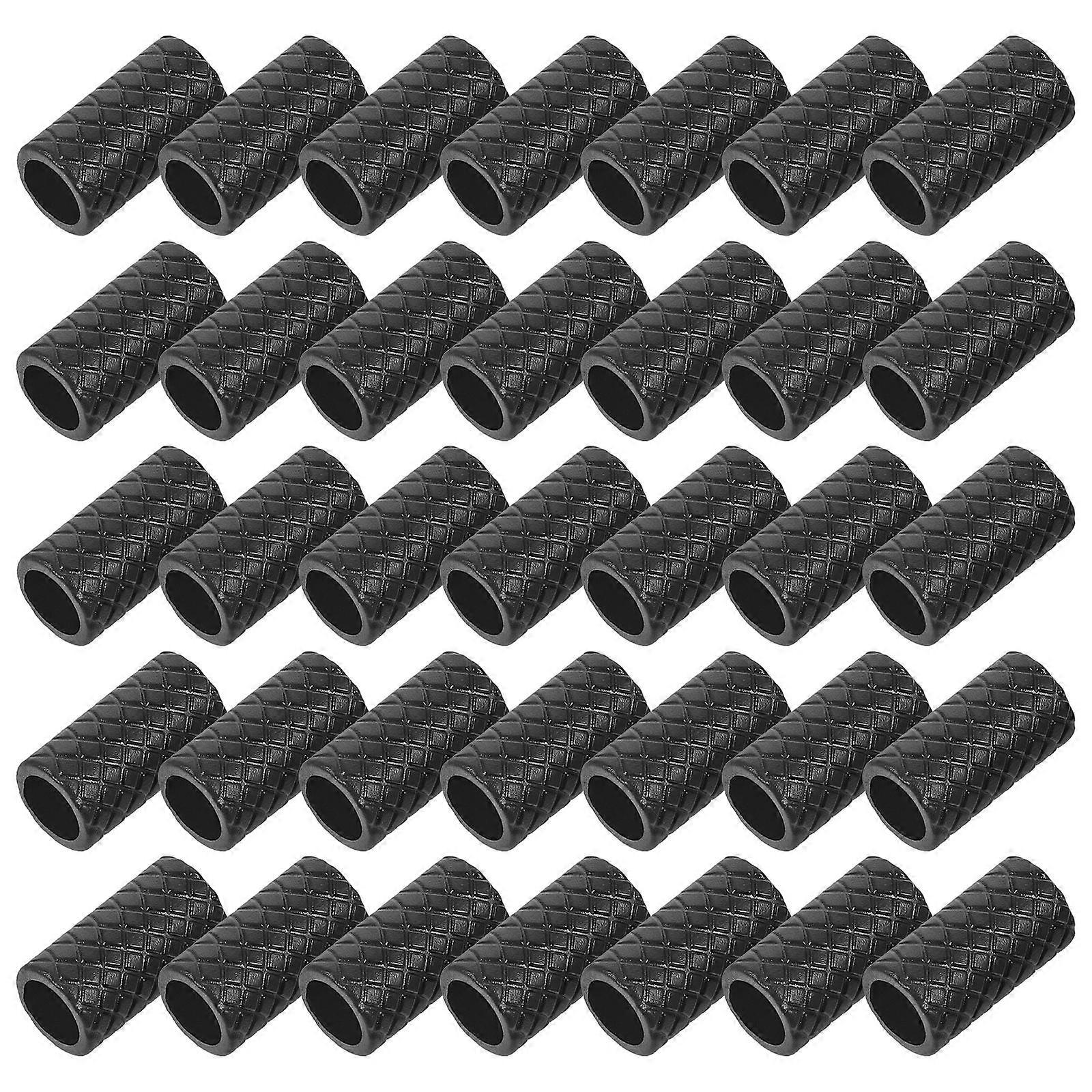 Practical Rope Cord Lock Clothing Cord Stoppers for 50Pcs Black Plastic