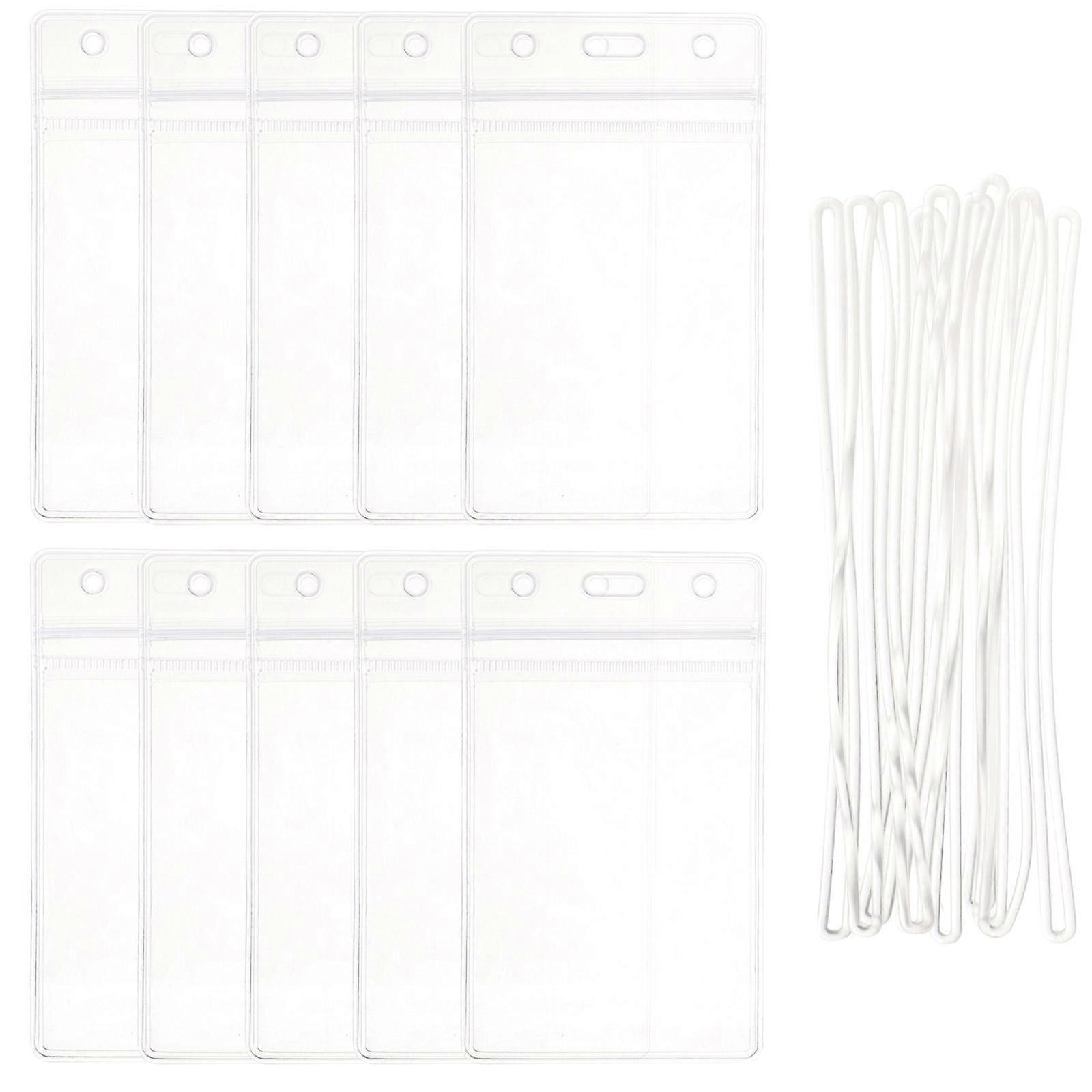 Luggage Tag Clear PVC Sleeve for Use with 30Pcs Transparent Holders