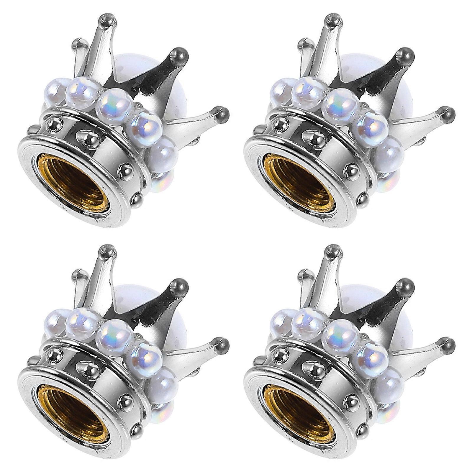 Rhinestone Tire Valve Caps 16 Pcs For Vehicle Modification And Car Lovers Featuring Rust Resistance And Fashionable Look