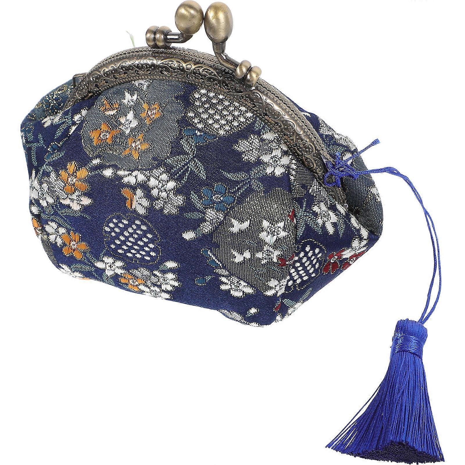 Brocade Purse Multi Color Small Wallet for Storage One Pack