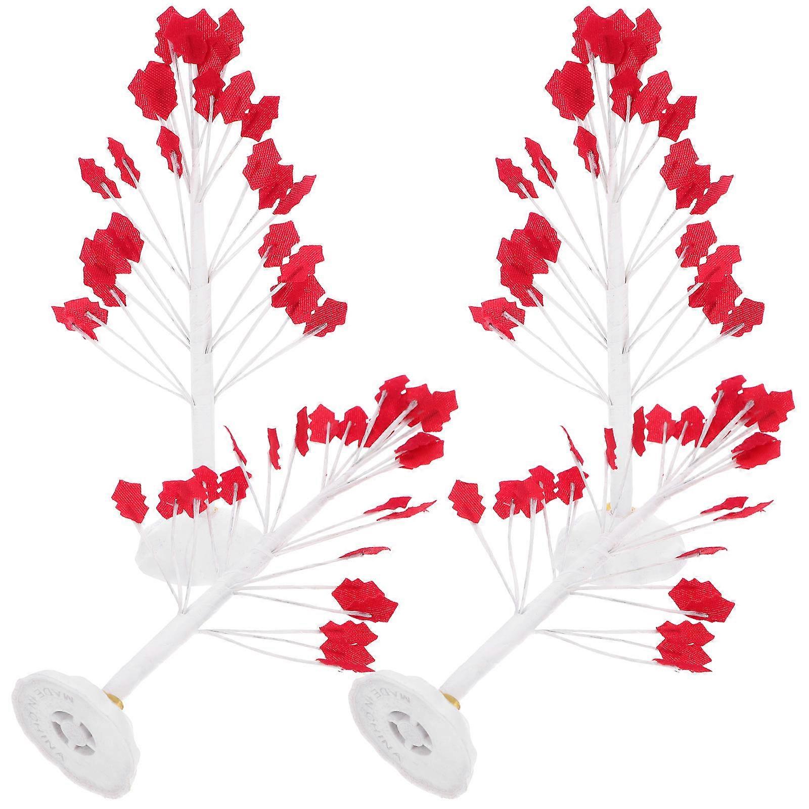 Iron Wire Tree Statue for Tabletop Ornament 8Pcs DIY Desktop Decoration