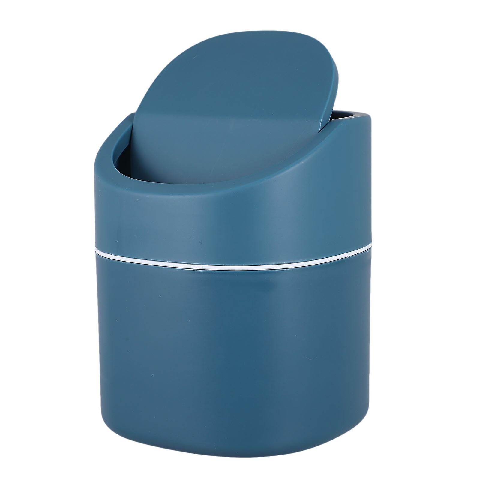 Creative Rubbish Barrel with Cover Garbage Container for Home Use 4Pcs Dark Blue
