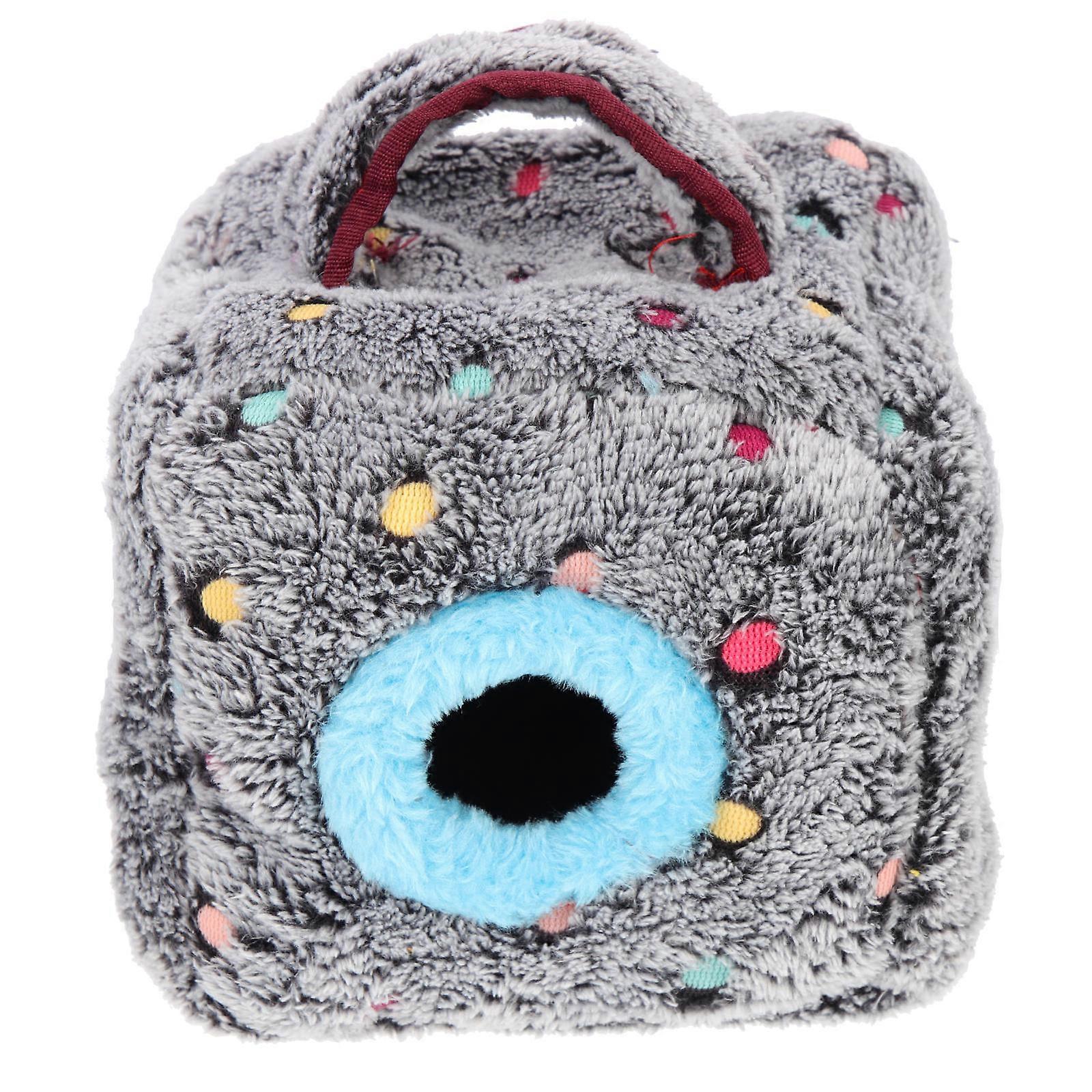 2Pcs Pet Sleeping Nest For Small Pets Ideal Resting Place During Cold Winter Featuring Unique Cube Shape In Grey